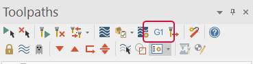 The "Post selected operations" button in the Toolpaths Manager.